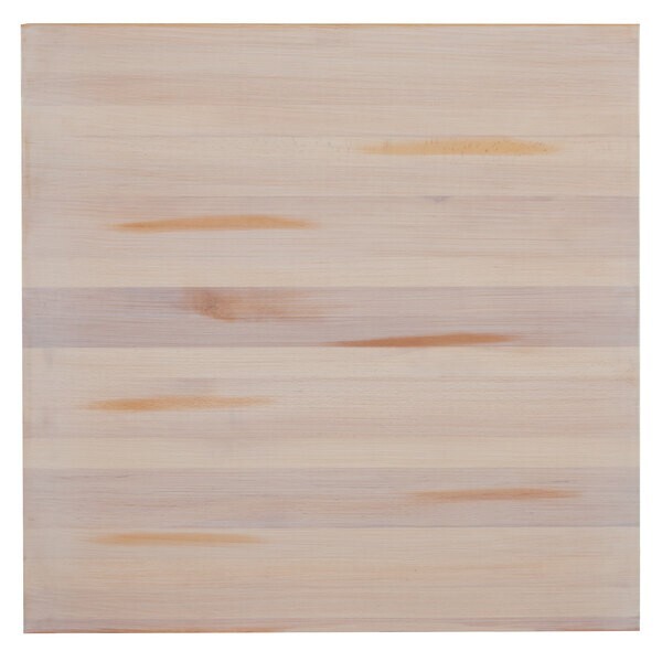 36'' Square Solid Wood Live Edge Restaurant Table Top in White Wash Wood Finish