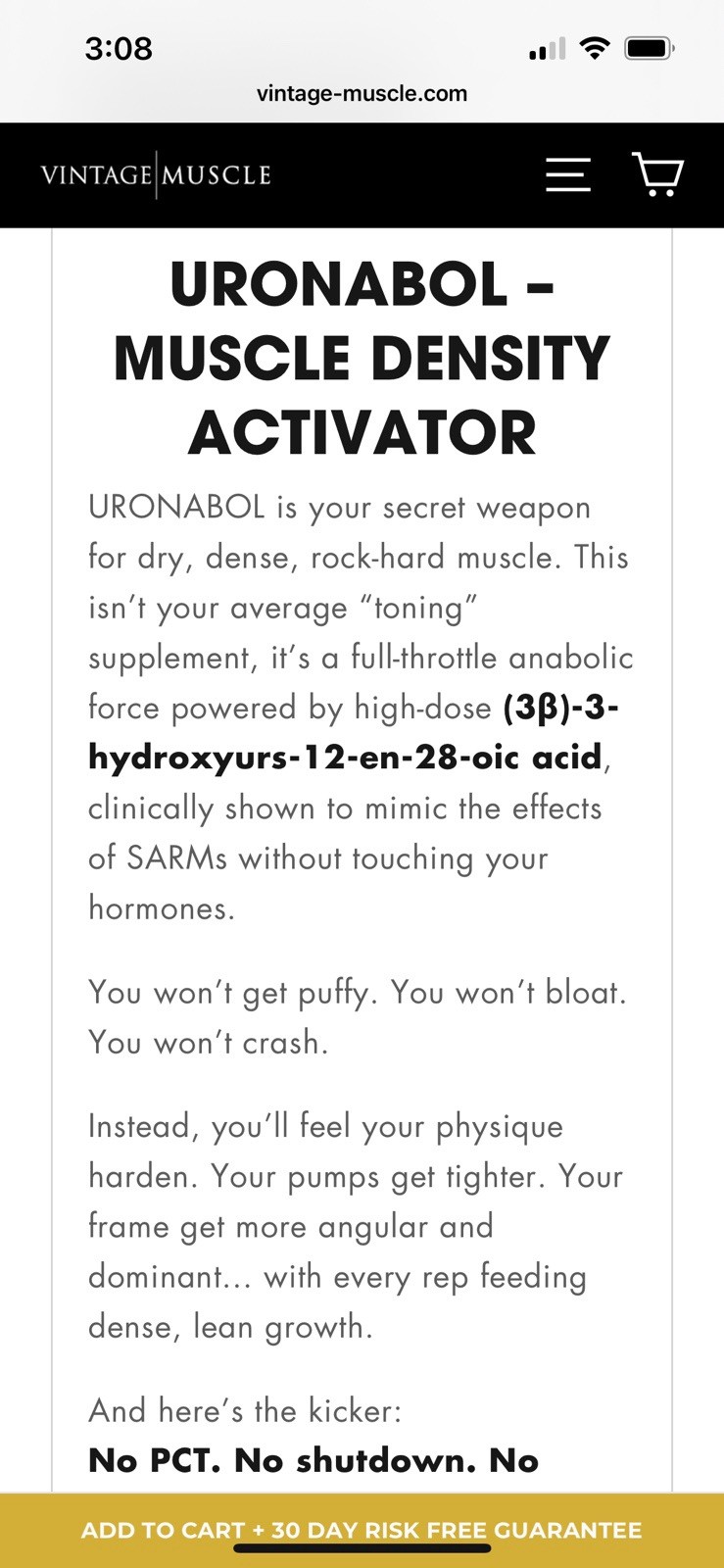 Uronabol:Ult.Dry, Striated, Density & Shredded Gainer By Vintage Muscle 💪🧪🏛️