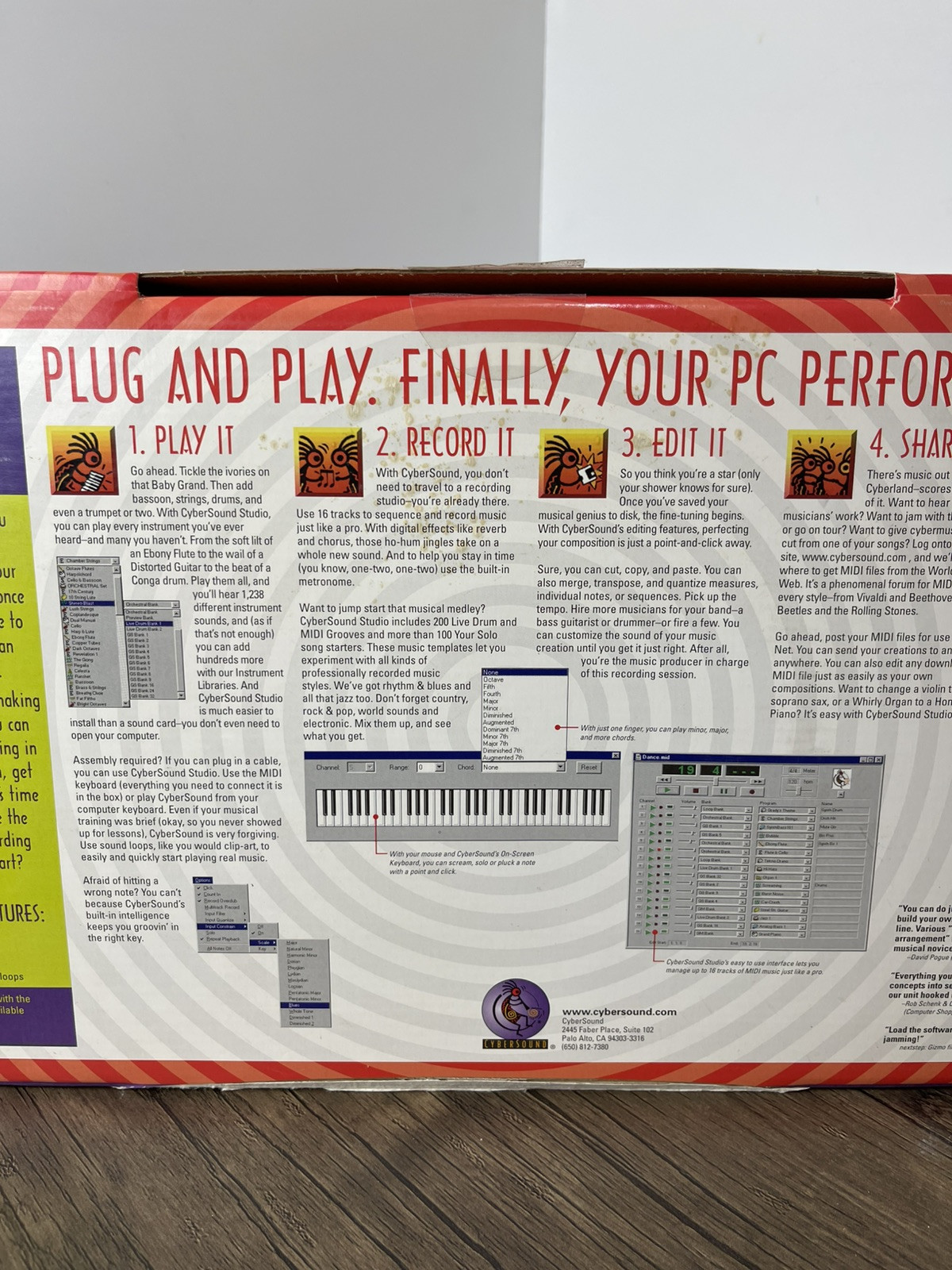 CyberSound Studio Music Maker 3.0 Midi Keyboard System - New Open Box