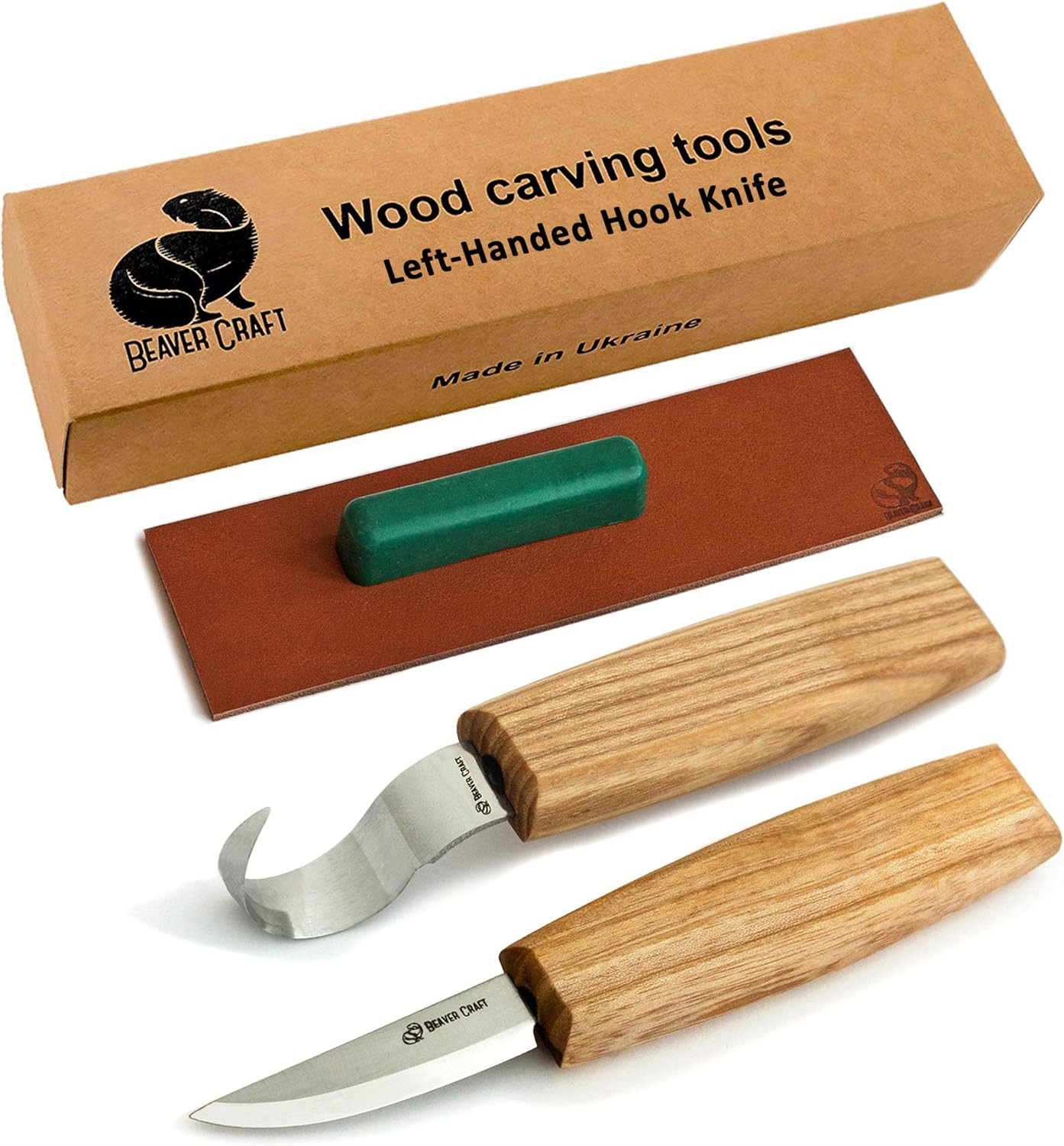 S01L Wood Spoon Carving Knives Set Spoon Making Tools Kit Whittling Knife Hook K