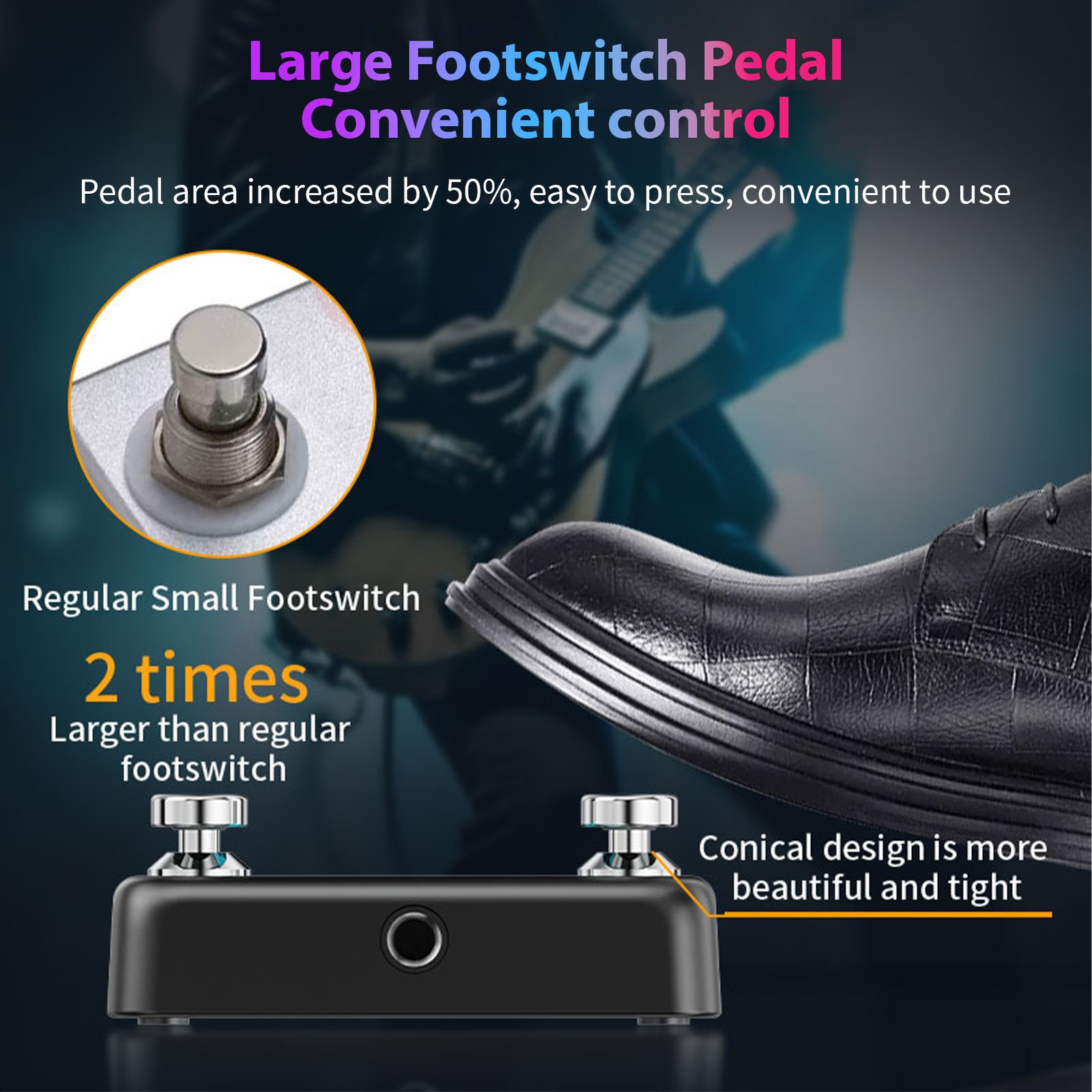 2 Footswitch Pedal Effect Controller Pedal A B Channel Footswitch With HHZL