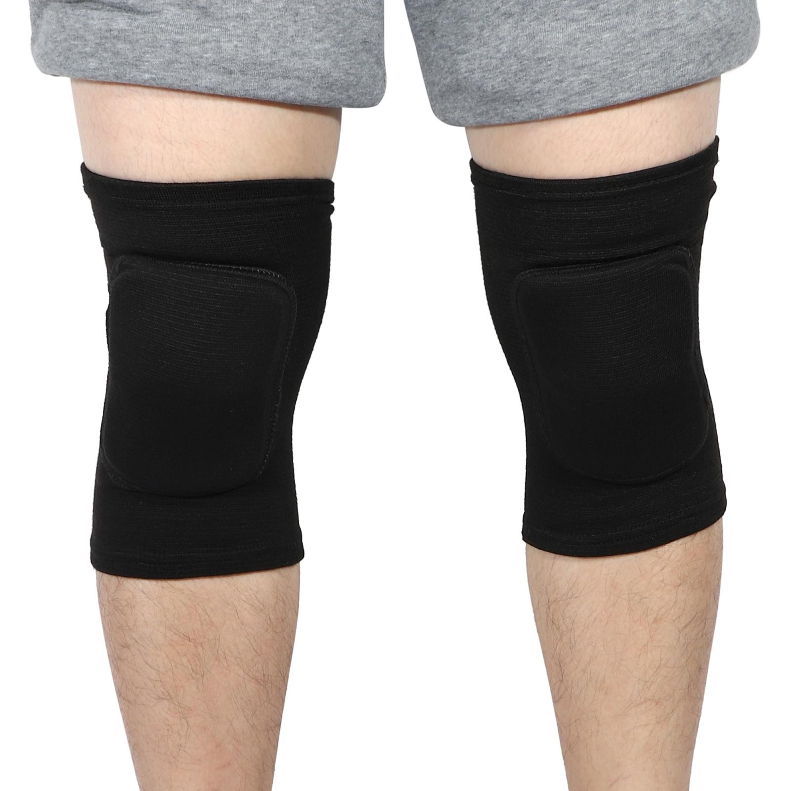 1 Pair Black Knee Brace Sponge Protection Size M