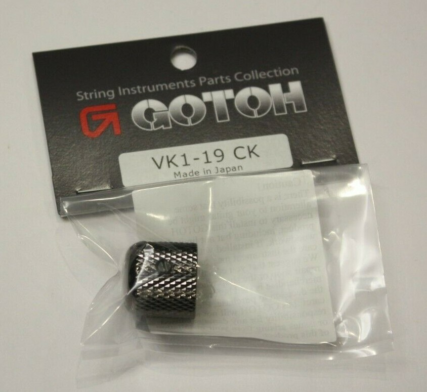 Authentic Gotoh VK1-19 Cosmo Black Control Knob Metal For Ibanez Guitar