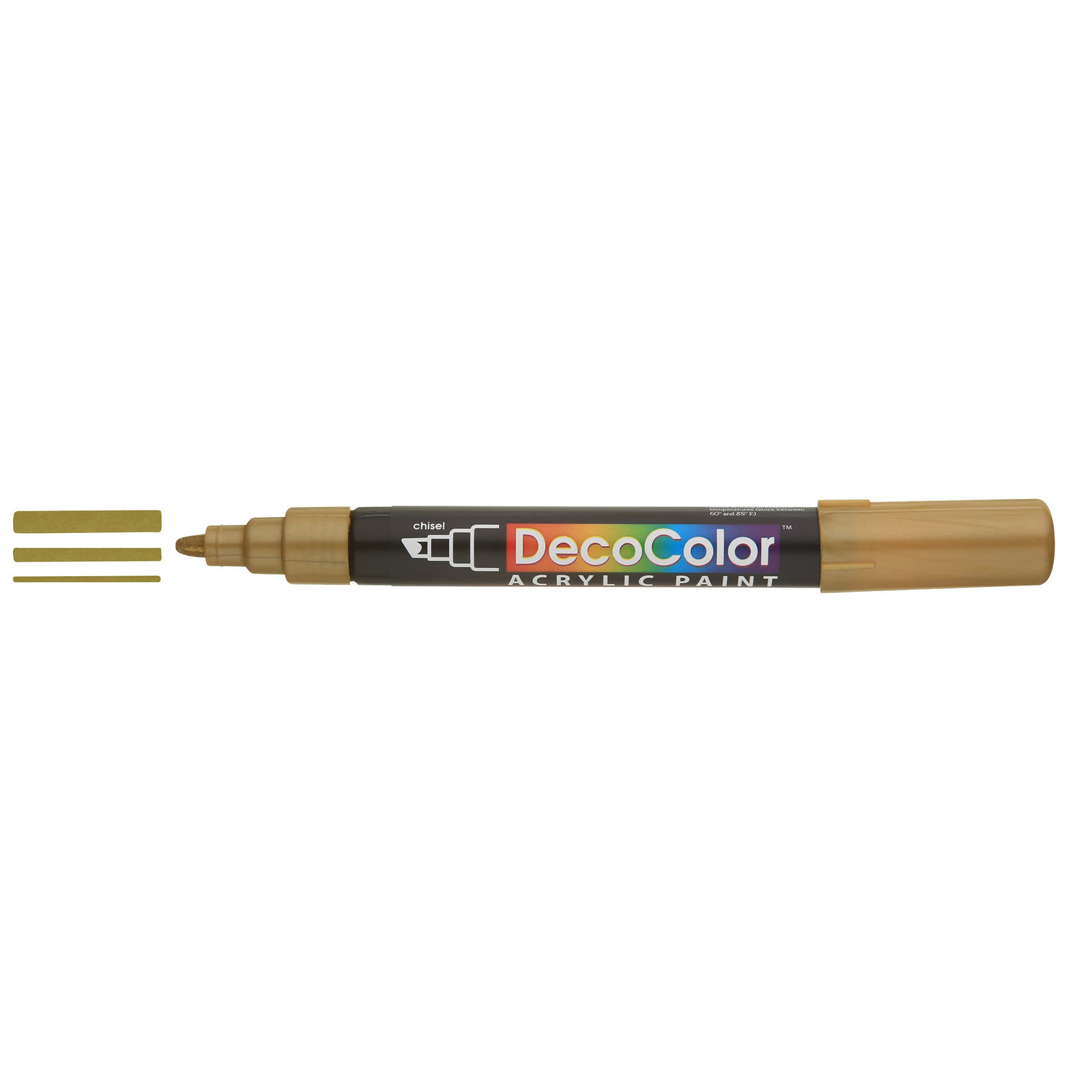 Gold Acrylic Paint Marker with Chisel Tip for Arts and Crafts Projects