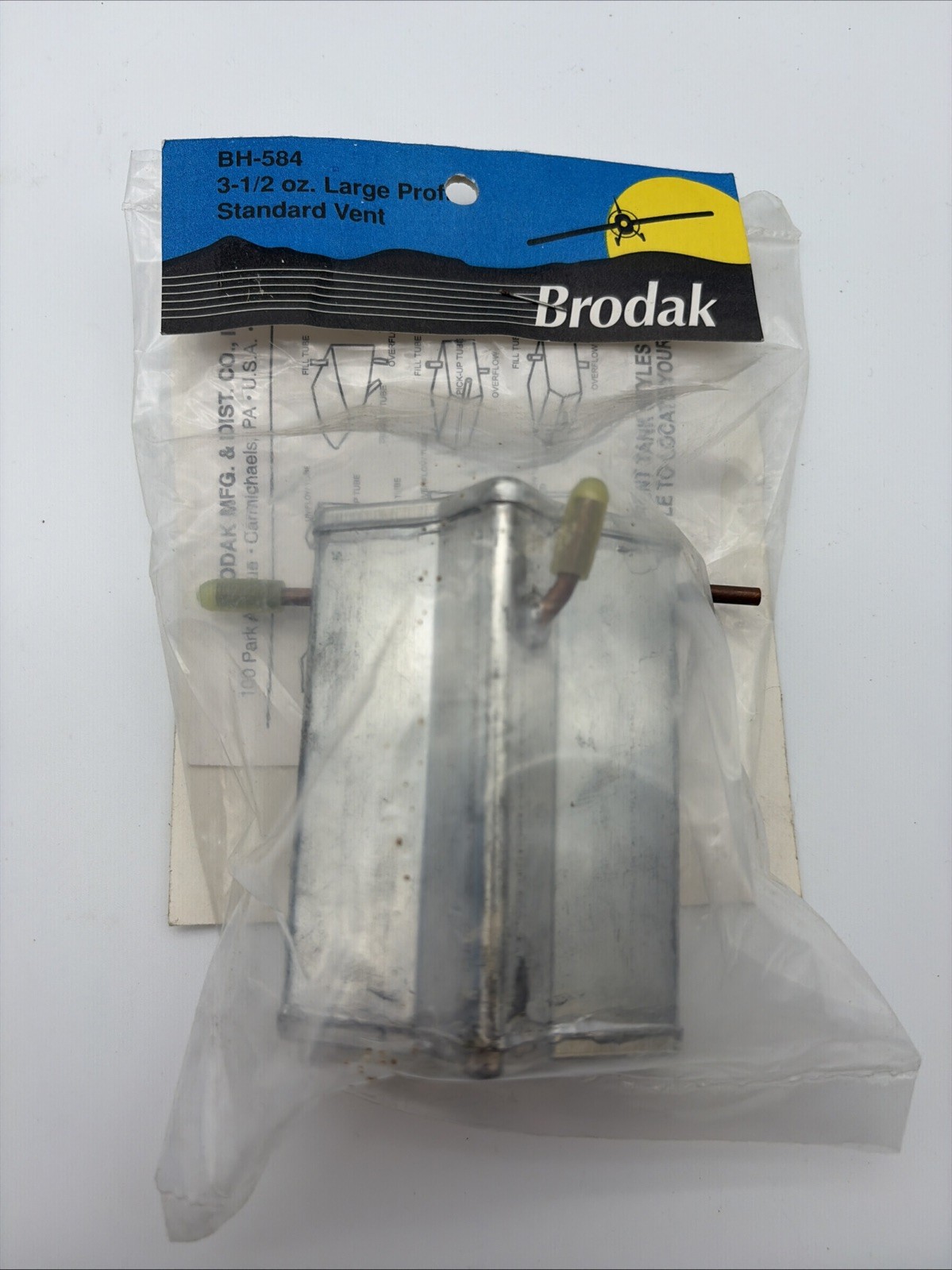 Brodak BH-584 3-1/2 oz. Large Profile Standard Vent New