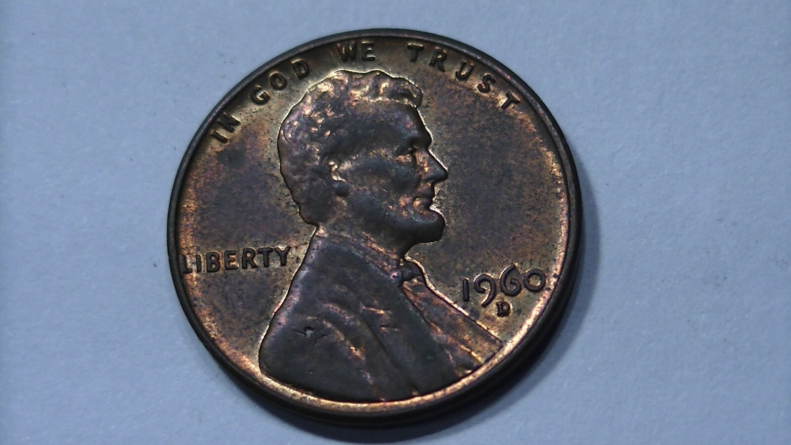 1960 D DENVER DOUBLE DD MINT MARK ERROR LINCOLN MEMORIAL PENNY CENT BOLD NICE!