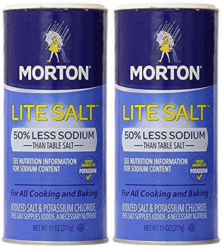 Morton Salt Lite Salt, 11 oz, 2 pk 11 Ounce (Pack of 2)