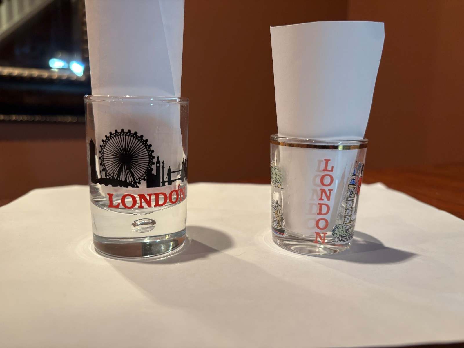 2 London England Shot Glasses  Great Condition