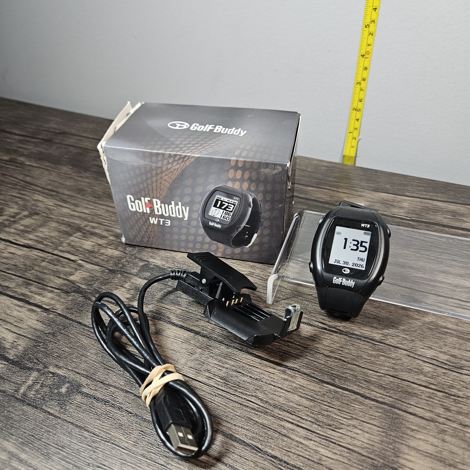 Golf Buddy WT3 DSC-WT100 Smart Golf Range Finder with charger