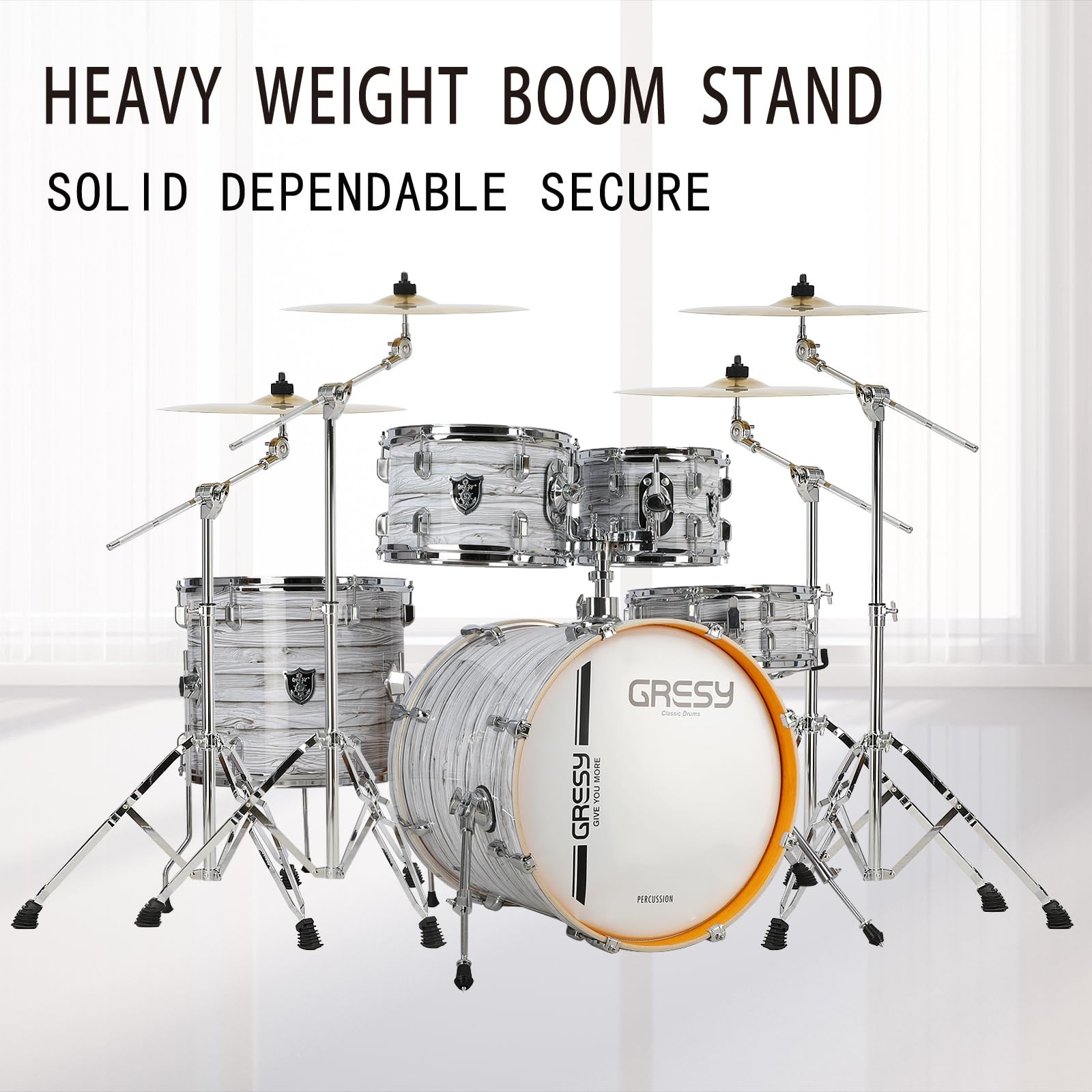 Cymbal Stand Single-braced Boom Adjustable for Drum Hardware - Stable Portable