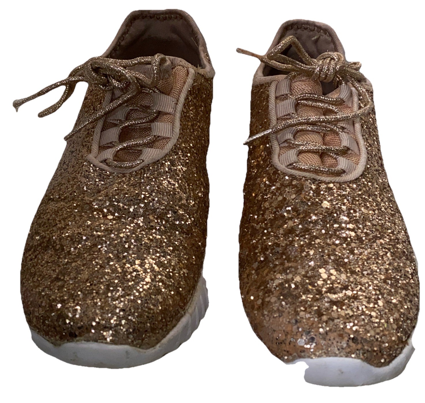 Forever Sparkle US 8.5 White Bottoms Copper Glitter Top