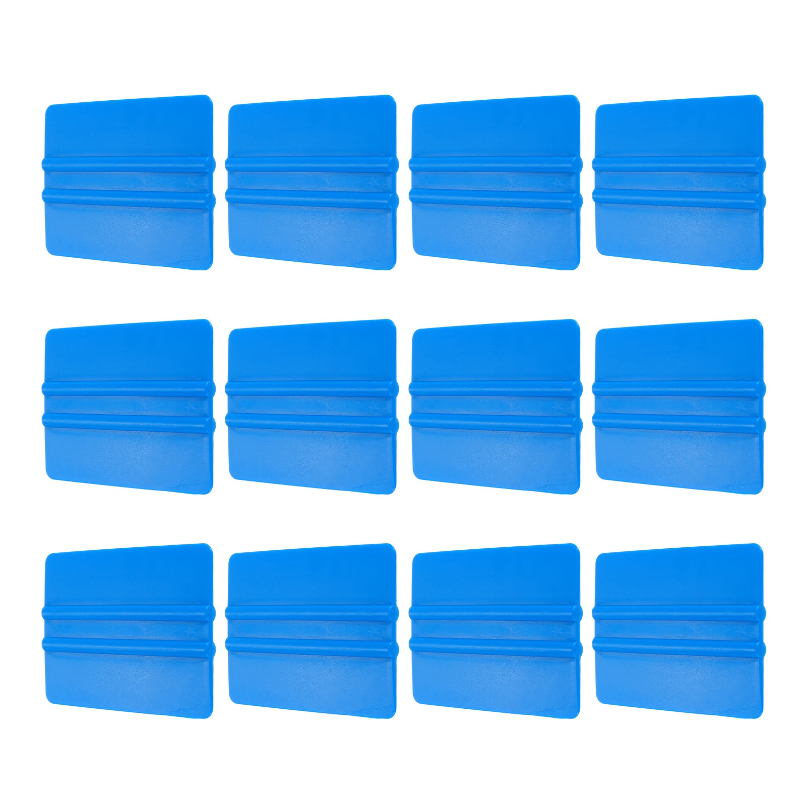 12pcs Vinyl Wrap Squeegee, 4" Decal Squeegee Scraper for Car Wrap, Blue