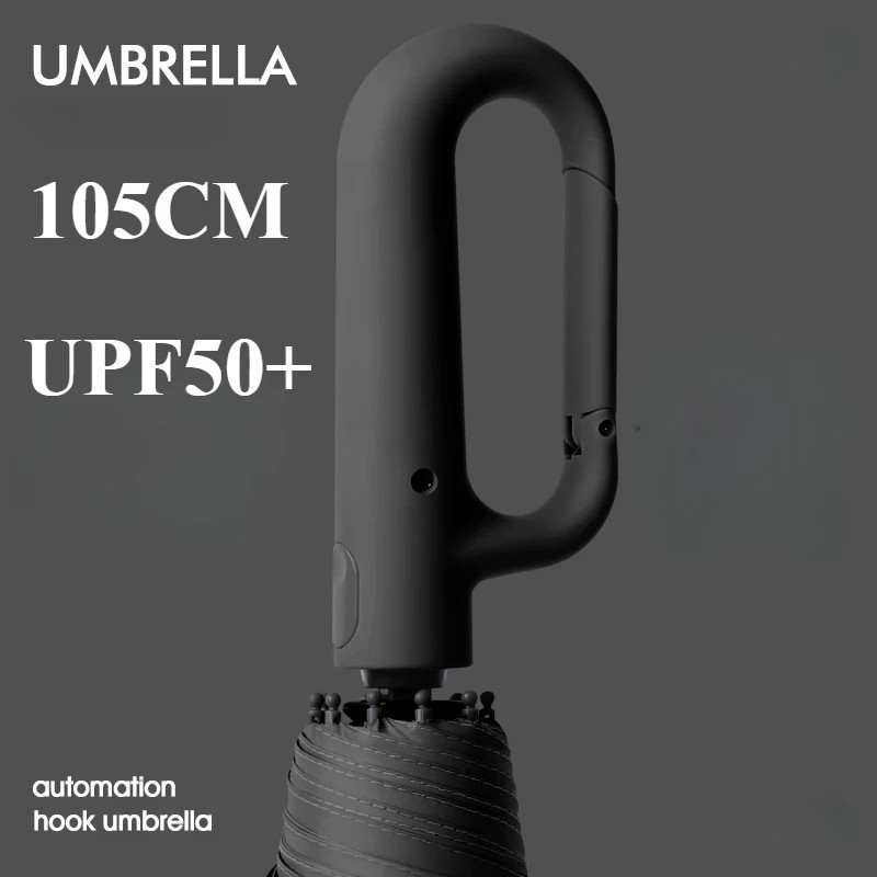 Windproof Strong Reinforced Automatic Folding Umbrella for Men Large Buckle Hand