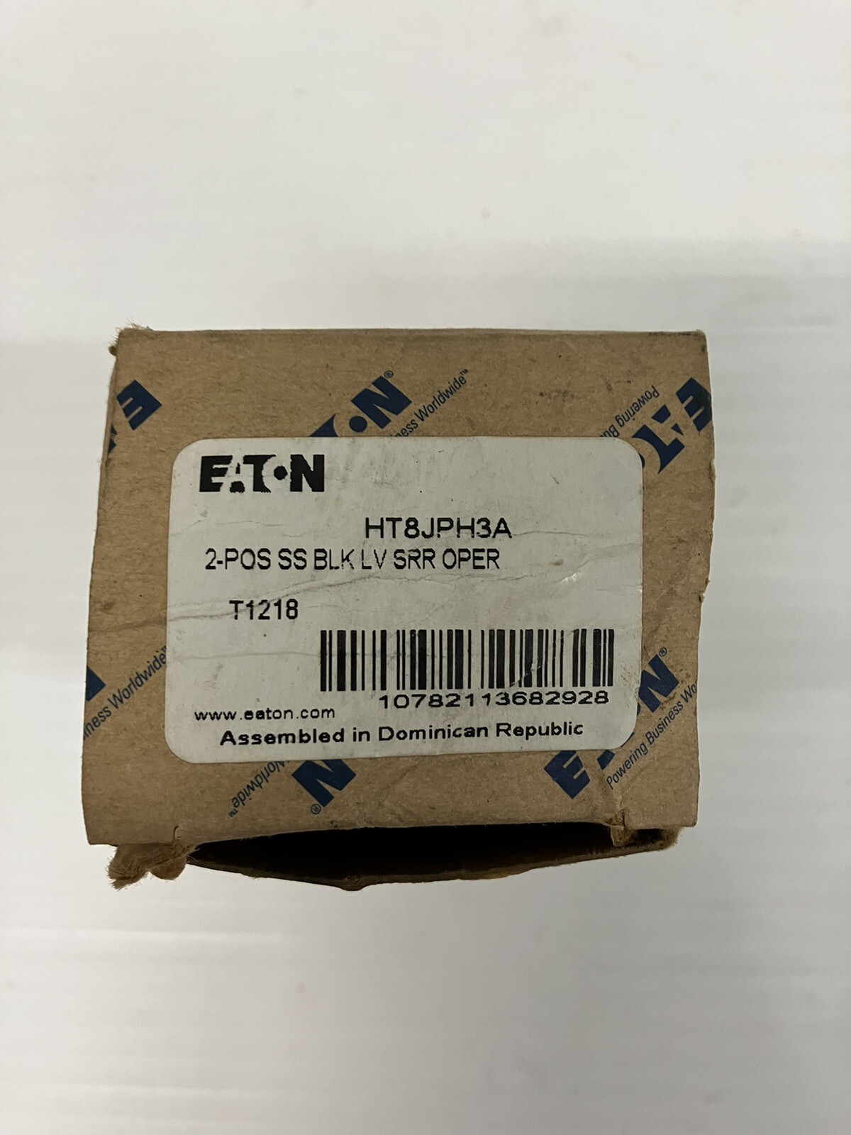 EATON HT8JPH3A Selector Switch Operator 2 Position Spring Return Black Lever