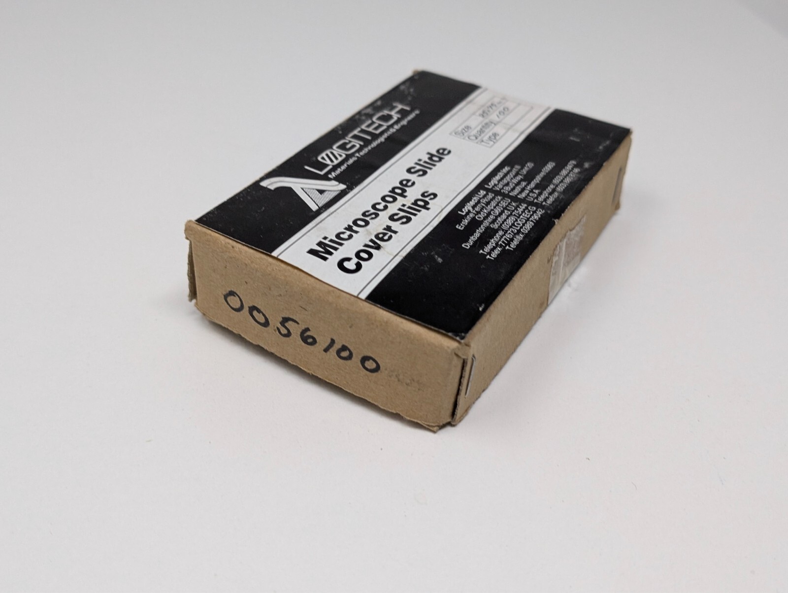 Logitech 25x75 Microscope Cover Slips, 0.17mm, 100/Box, 0CON-161, Petrographic