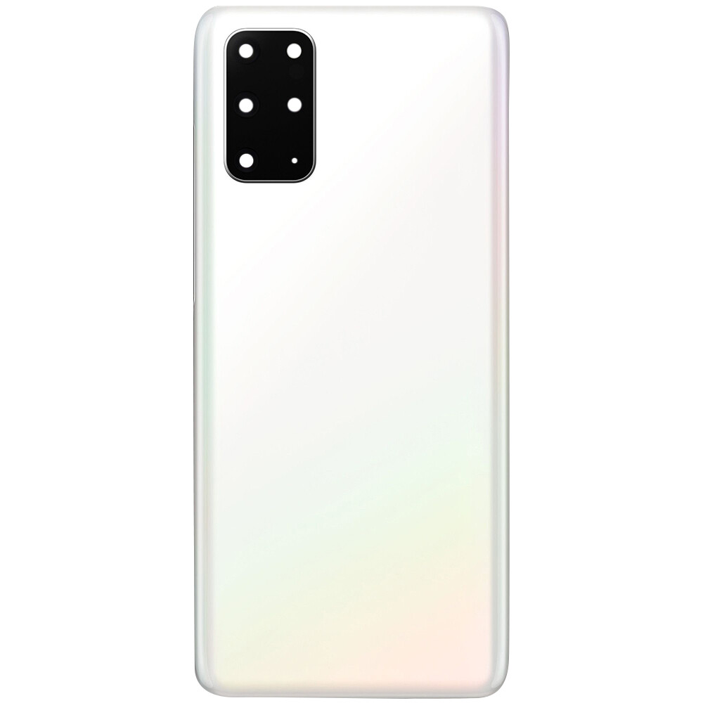 Back Housing Glass Cover + Camera Lens For Samsung Galaxy S20+ 5G - Cloud White