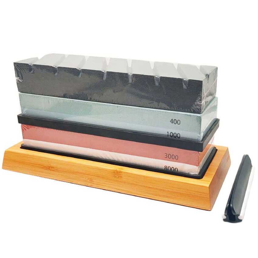 Whetstone Knife Sharpener Stone Sharpener Stone 4 Side 400/1000 3000/8000 Grit