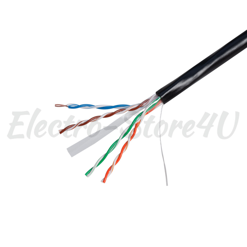 CAT5e CAT5 Outdoor Ethernet Bulk Cable 500ft 1000ft UTP FTP Direct Burial Solid