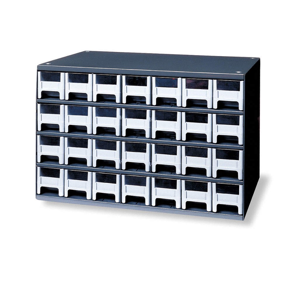 AKRO-MILS 19228 Bin Cab,28GrayDrwr,Gray,11"H,GrayDrwr 1W920