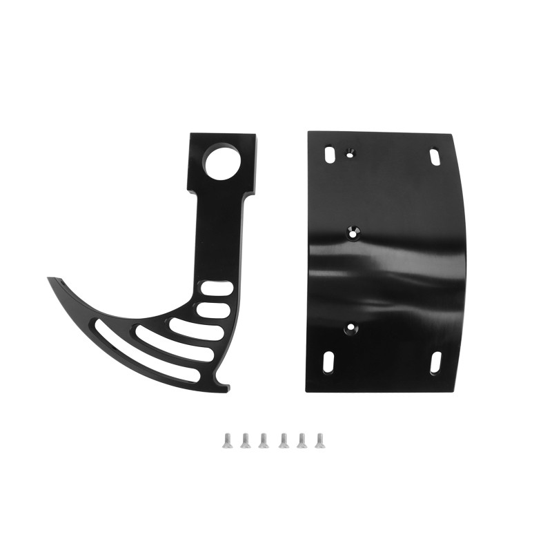 Motorcycle Curved Vertical Side Mount License Plate Bracket For Harley Black