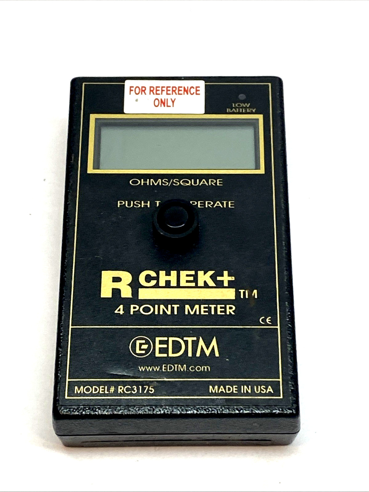 EDTM RC3175 R-Chek+ Surface Resistivity 4 Point Meter MISSING CONTACT PROBE