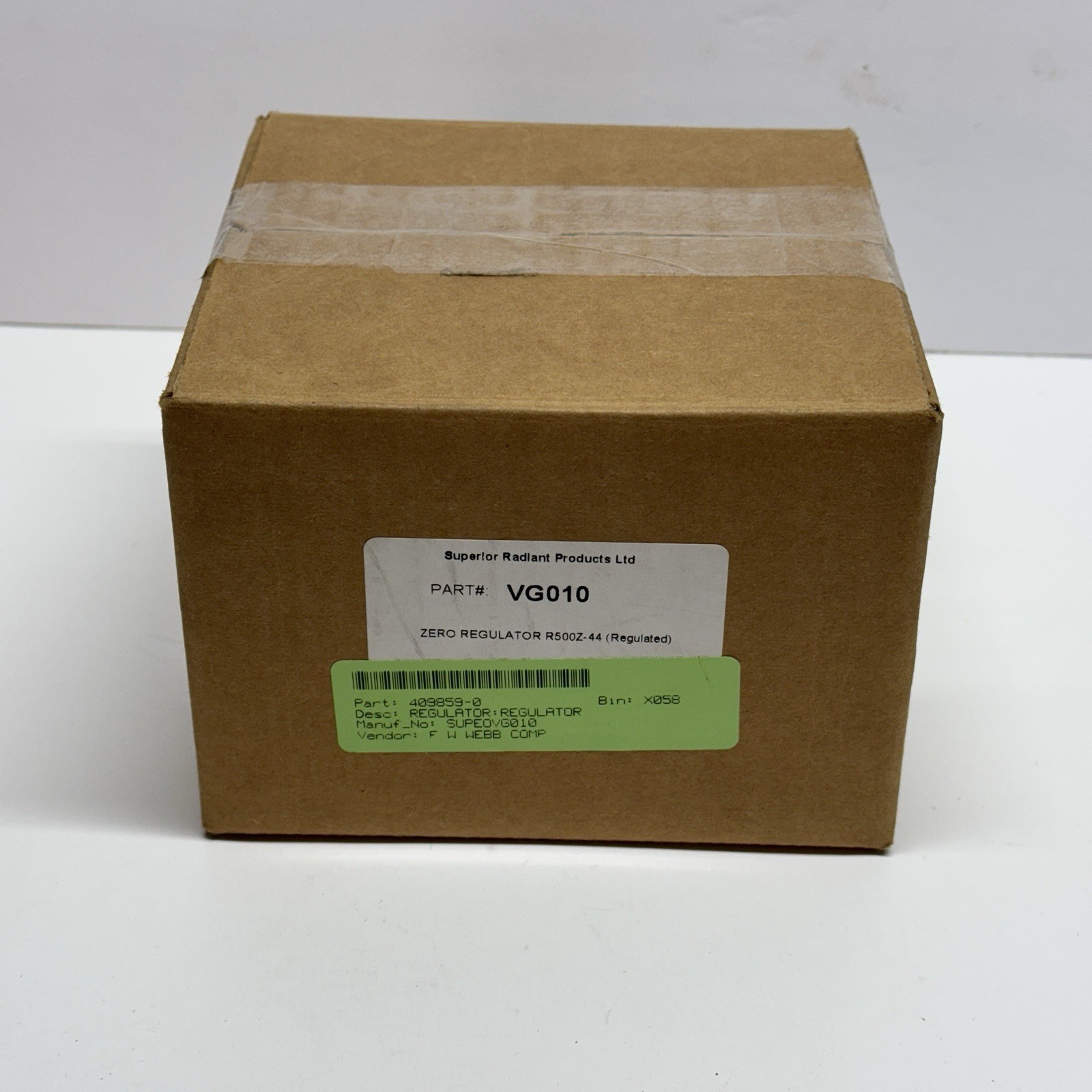 Superior Radiant VG010 GAS REGULATOR**SALE** Free Shipping