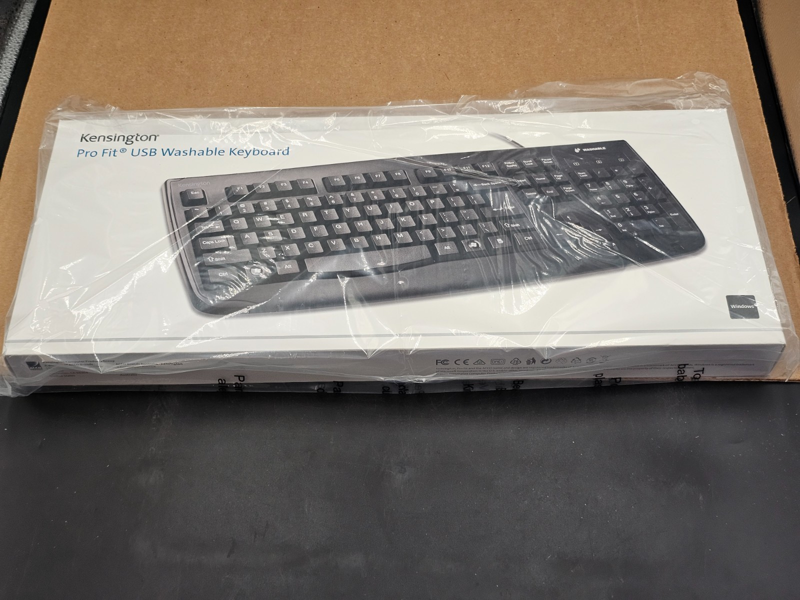 Kensington K64407US Wired Keyboard - Waterproof/Washable
