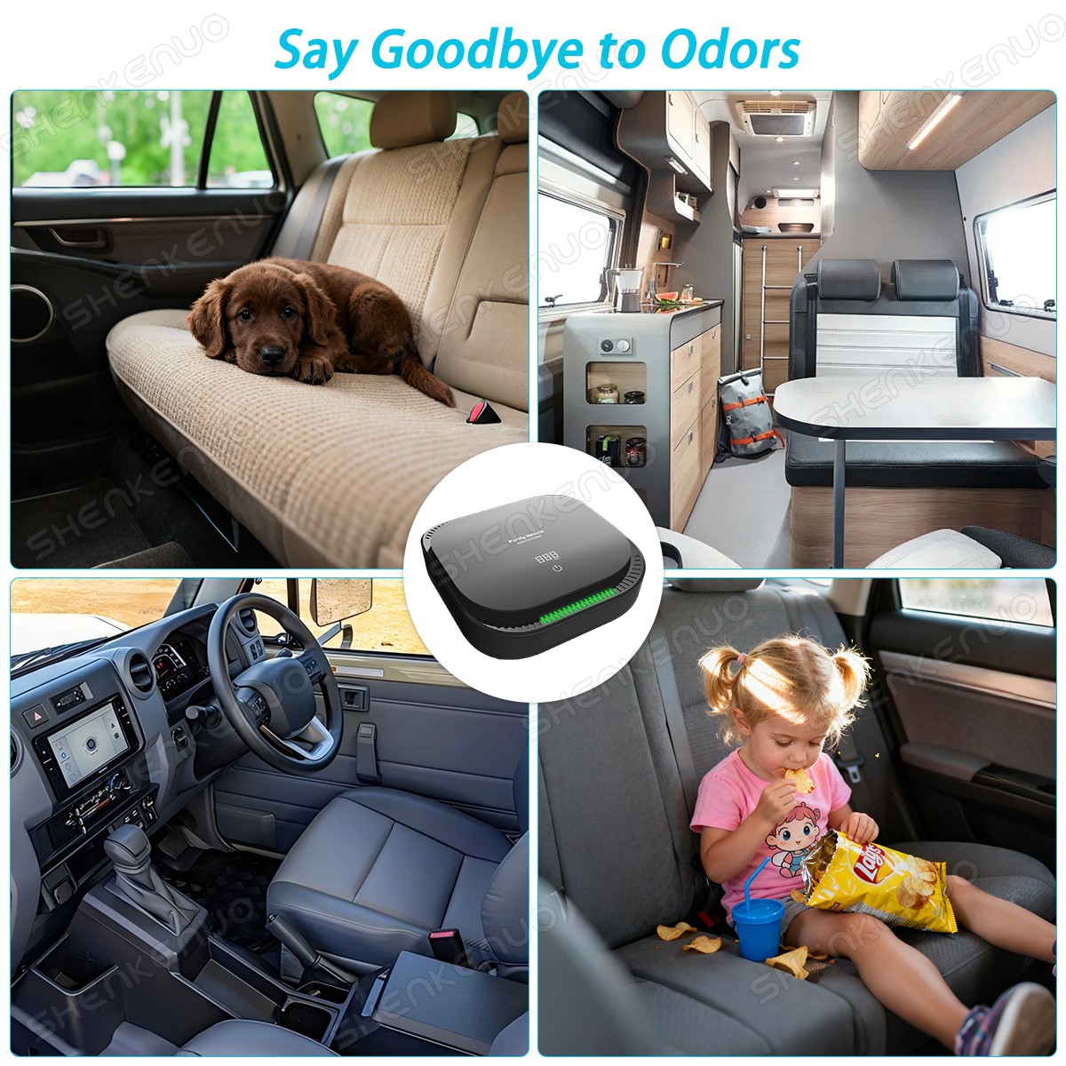 SMART CAR AIR PURIFIER purifies Air Cleaner for Allergies Smoke Mold Odor Dust