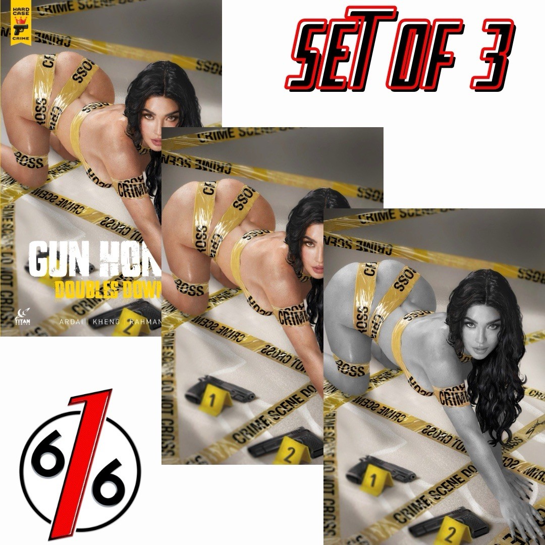 🔥 GUN HONEY DOUBLES DOWN 1 SHIKARII 616 Trade & Virgin Variant ABC Set LTD 500