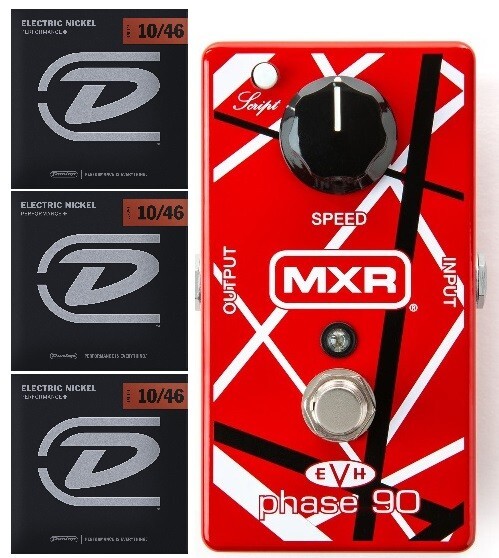 MXR EVH Eddie Van Halen Phase 90 Pedal EVH90 (3 SETS OF DUNLOP GUITAR STRINGS)