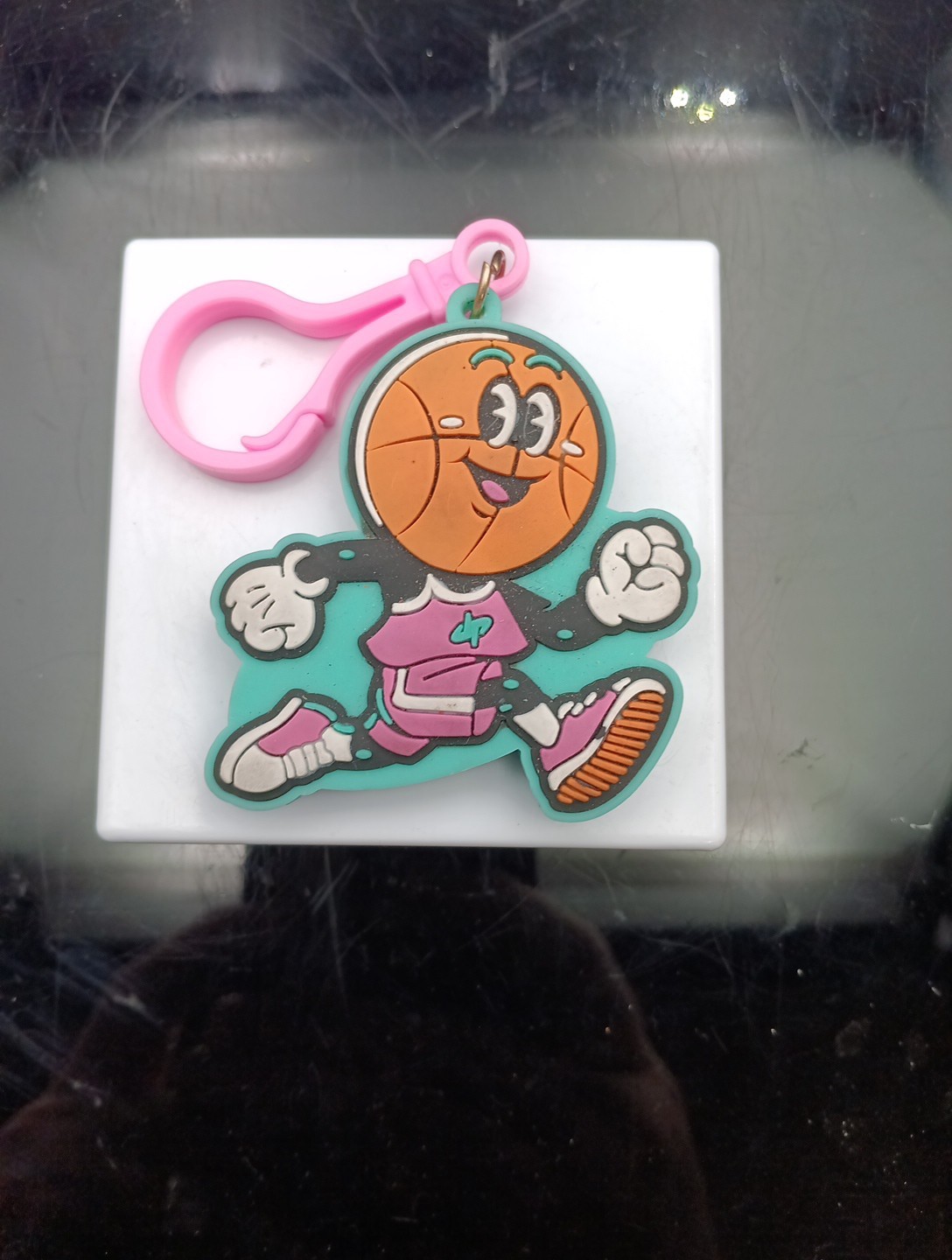 Dude Perfect  Basketball Head Guy Vinyl Keychain Bag Clip  Free Shipping! T2274