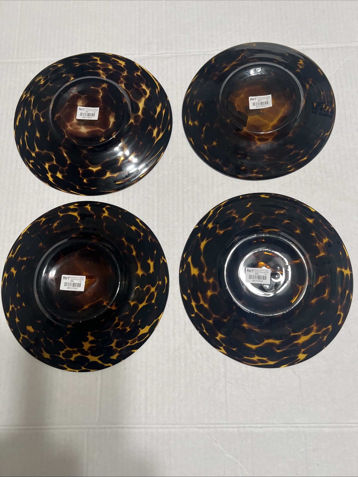 Pier 1 Imports Set 4 Tortoise Print Plates