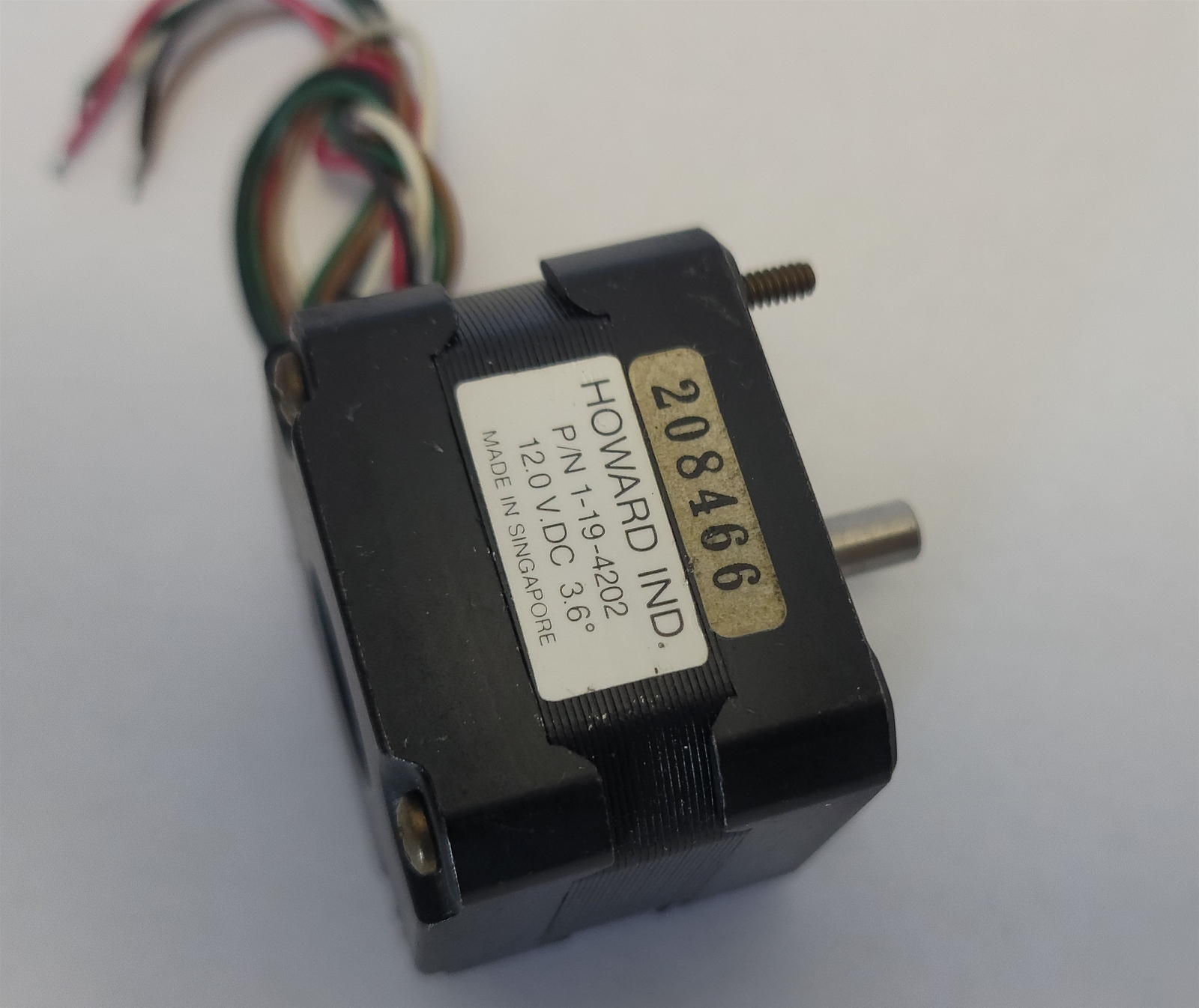 Howard Industries 1-19-4202 Stepper Motor, 3.6°/Degree, 12 VDC