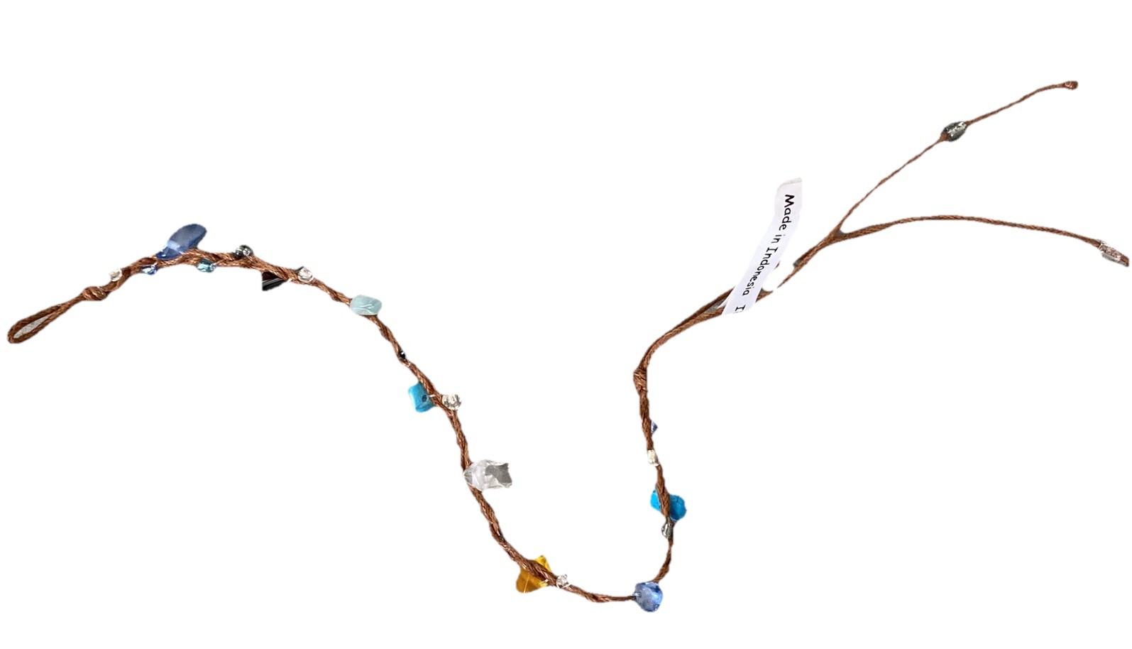 Rope Gemstone Artisan Hippie Boho Brown Bracelet