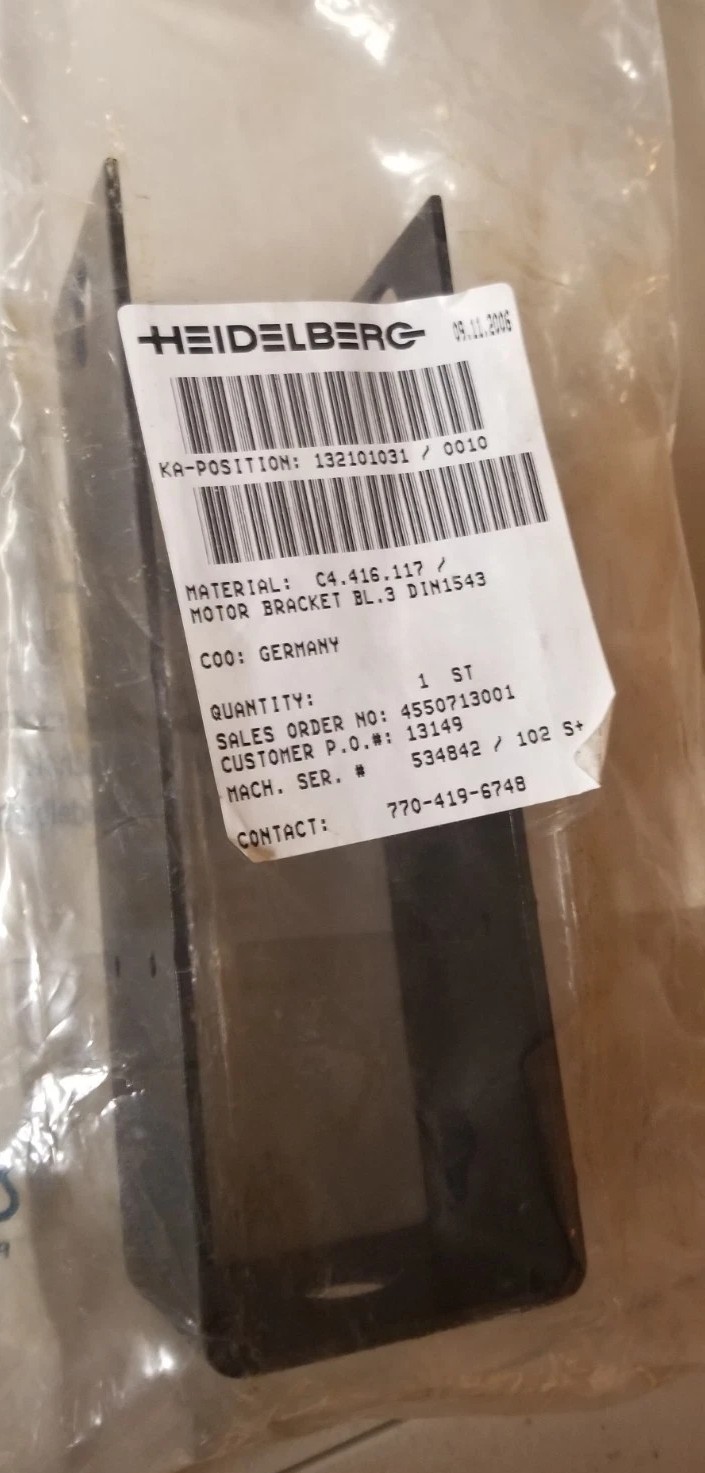 Original Heidelberg C4.416.117 Motor Bracket