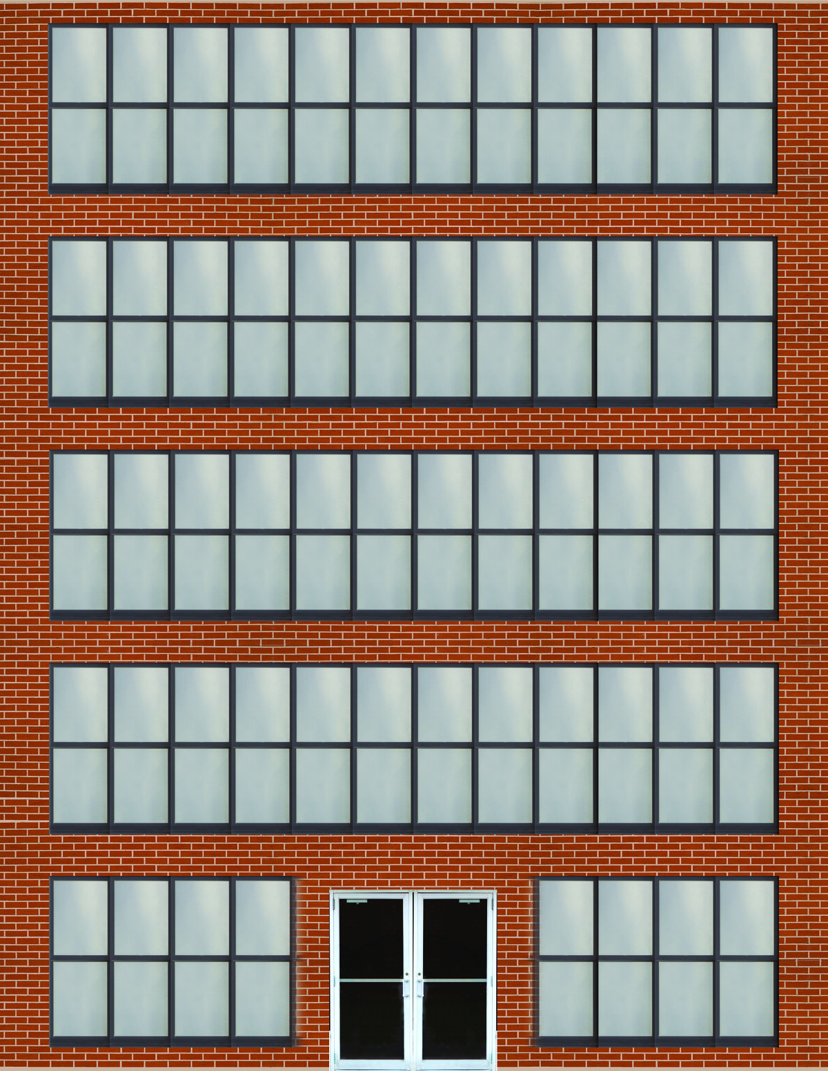 Background High-Rise Flat Front City Buildings for O Scale Model Train Layout