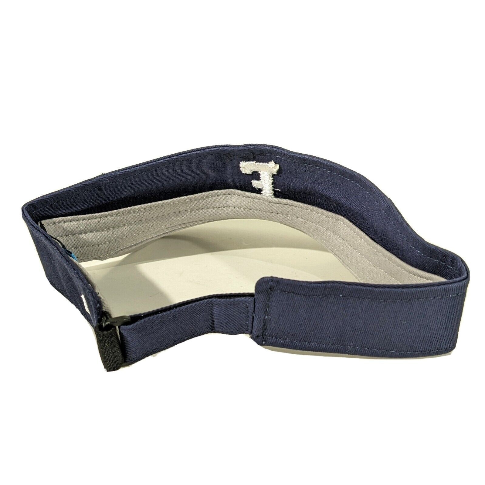 Navy Blue Visor with F Logo Strapback One Size Fits Most