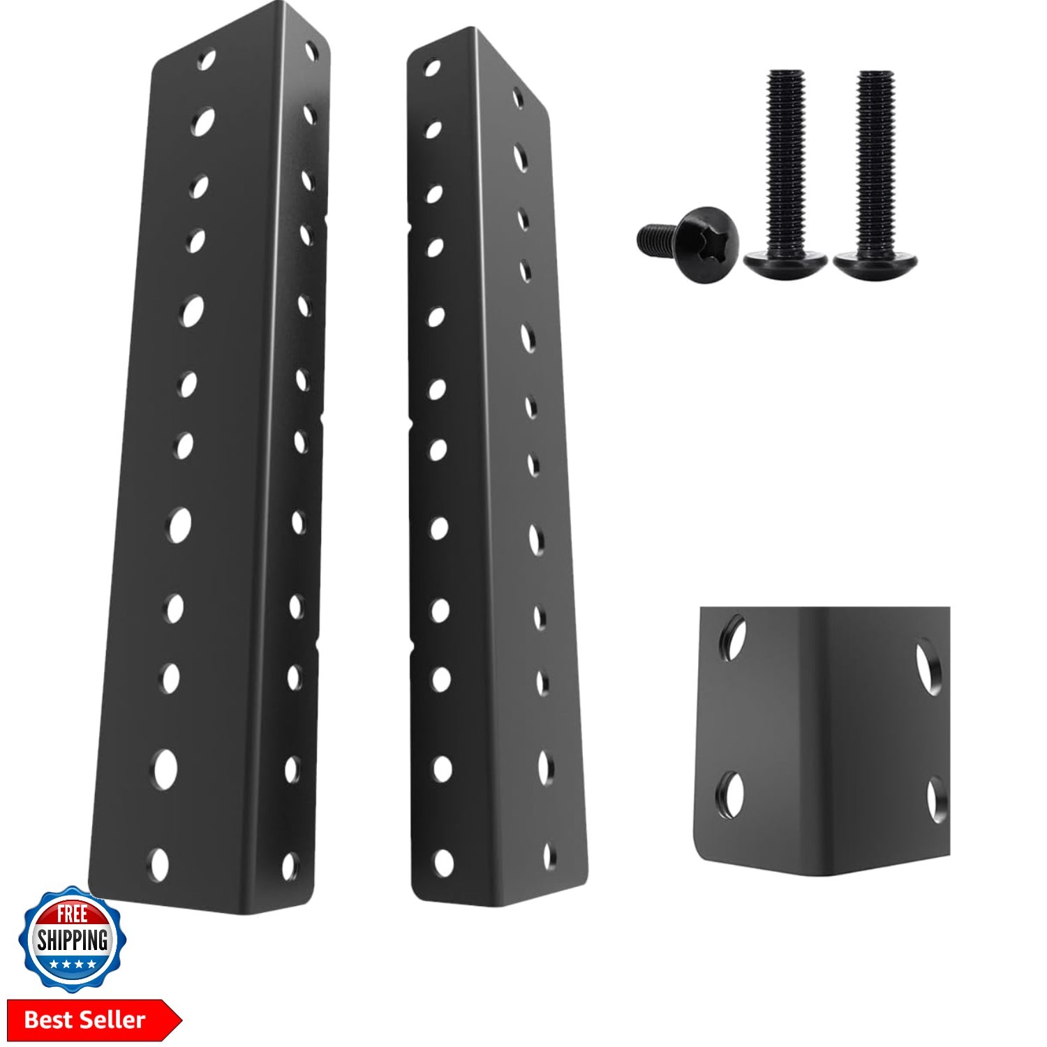 4U Rack Rails Kit with Hardware - 2 Pieces 4URR