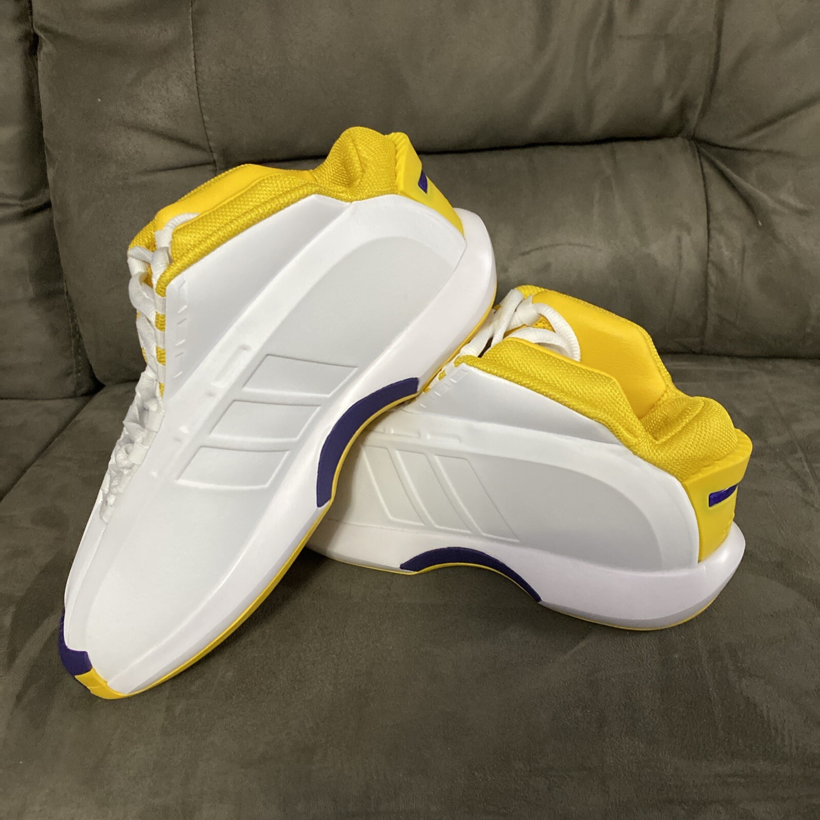 NWT adidas Originals Crazy 1 Koby Lakers GY8947 White Yellow Purple Men Size 7.5