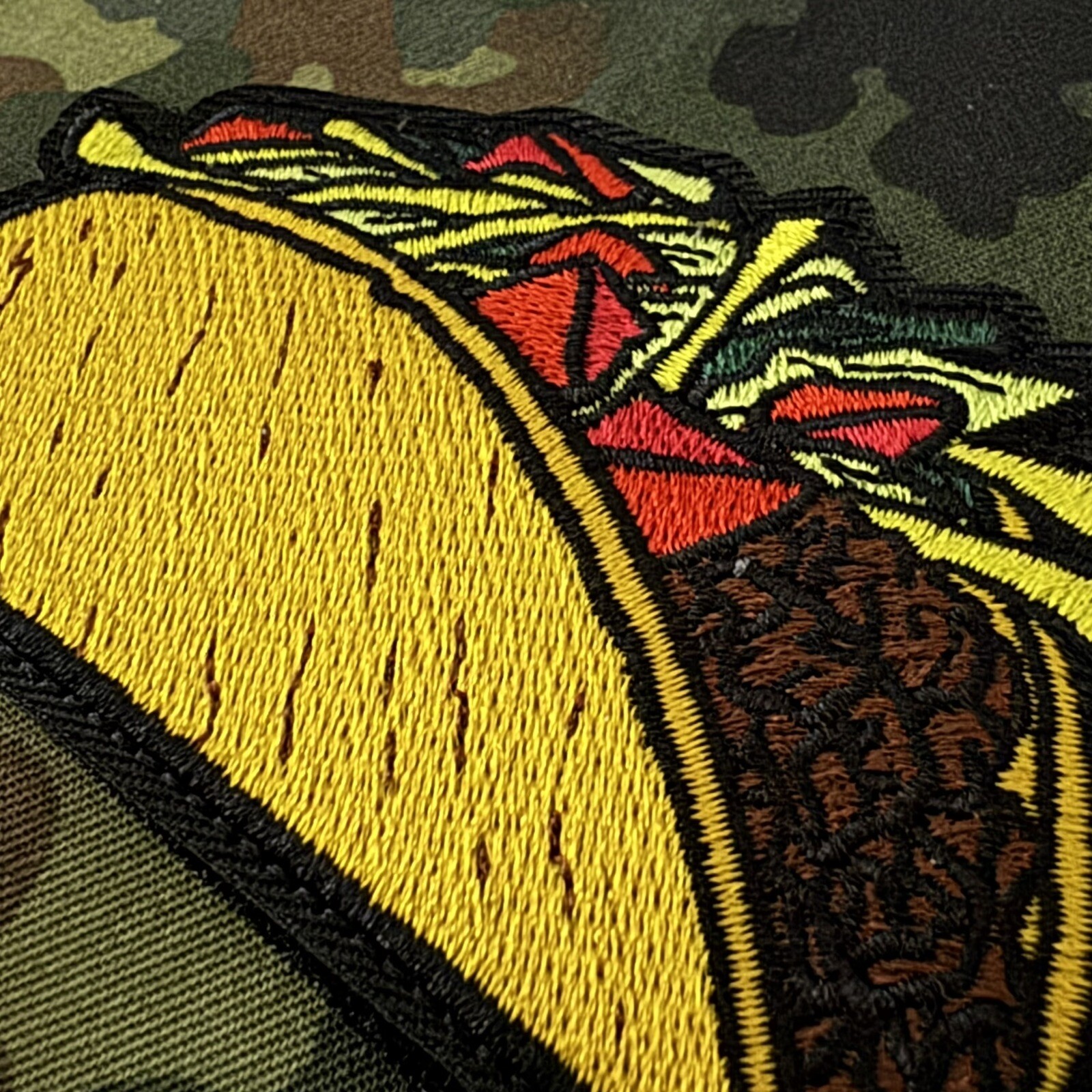 🌮 TACO Embroidered Morale Patch Hook/Loop Back MILITARY HIKING MEXICAN TACOMA