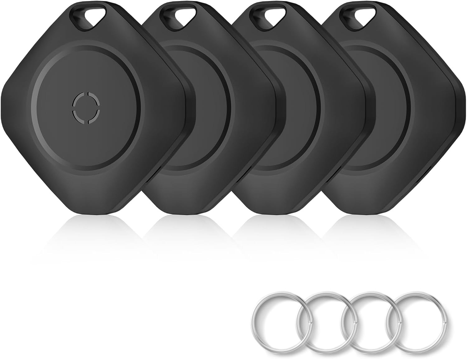 Waterproof Tracker Tags - Real-Time Location & Loud Beep Alert, 4 Count