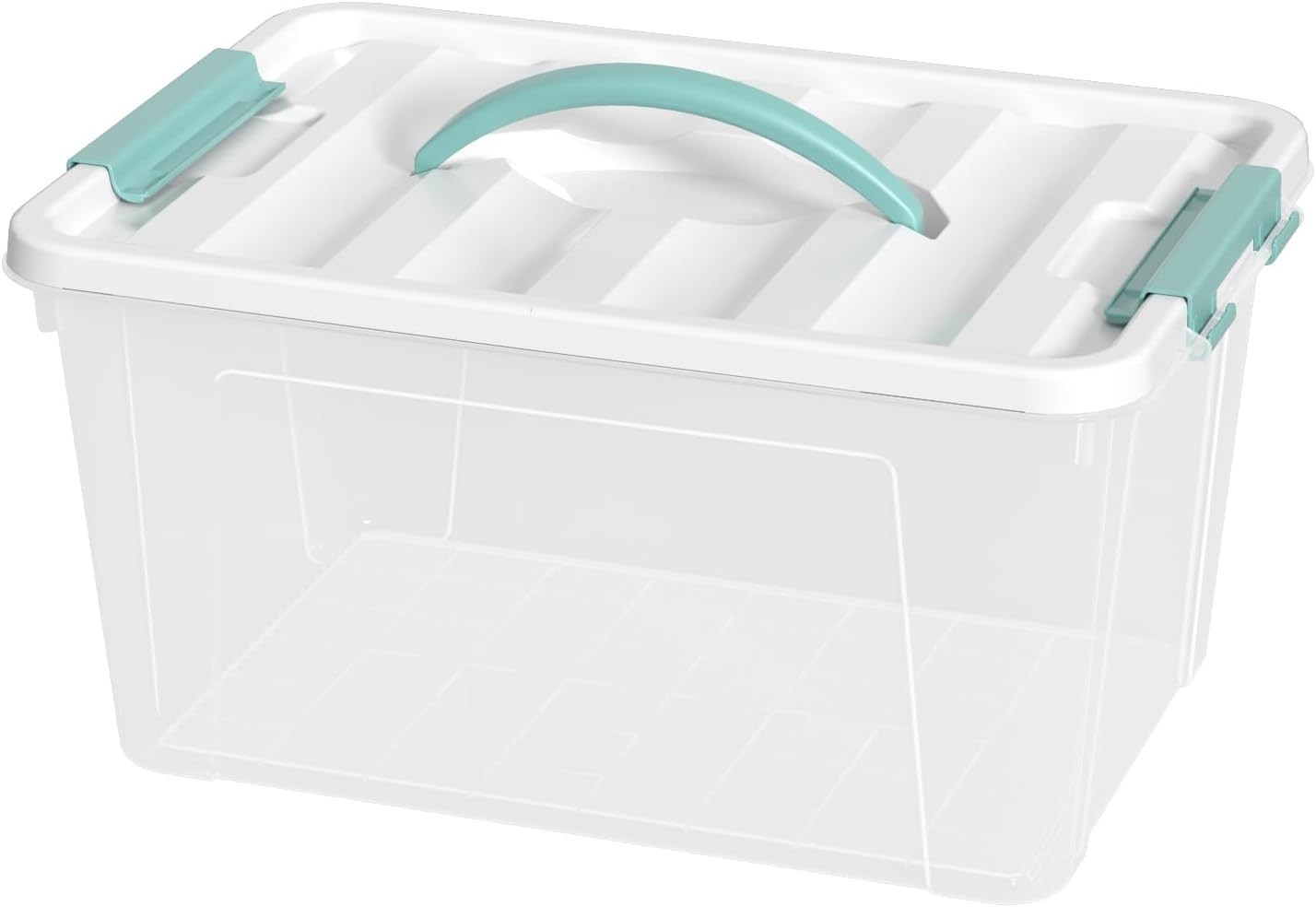 Durable 14 Qt Clear Organizer Bin with Secure Latching Lid for Versatile Storage