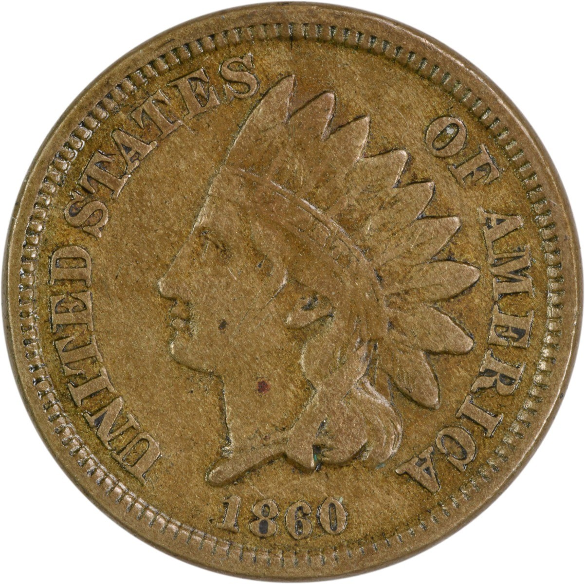 1860 Indian Cent VF Uncertified #925