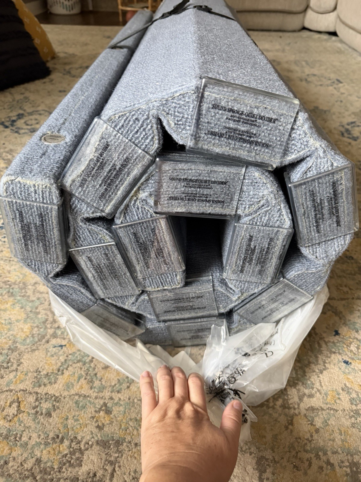 Angeles Children’s Factory 48” x 6’ Quiet Room Divider Wall, Slate Blue