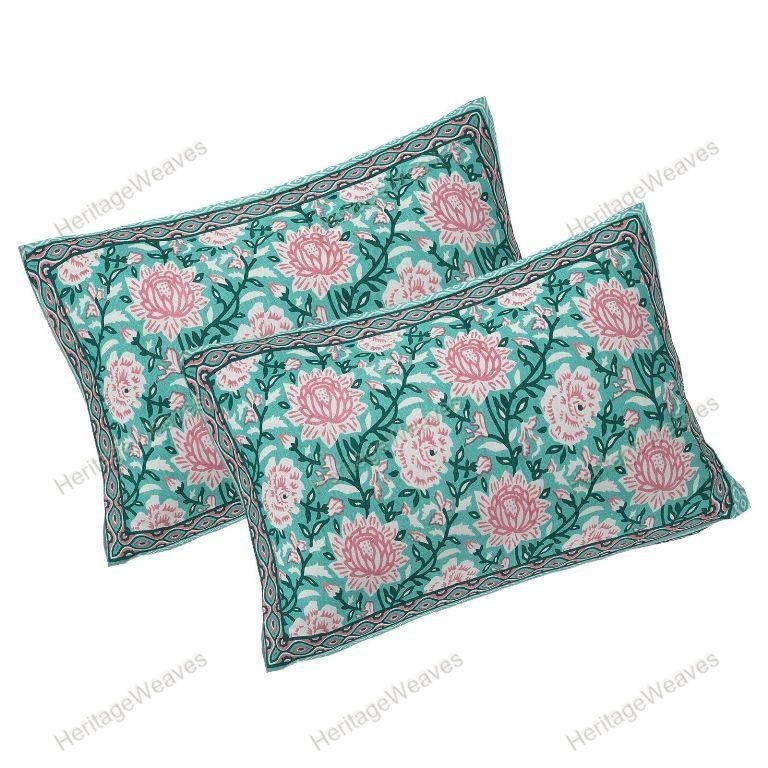 Flower New Design Jaipuri Print King Size Bed Seet With 2 Pillow Covers