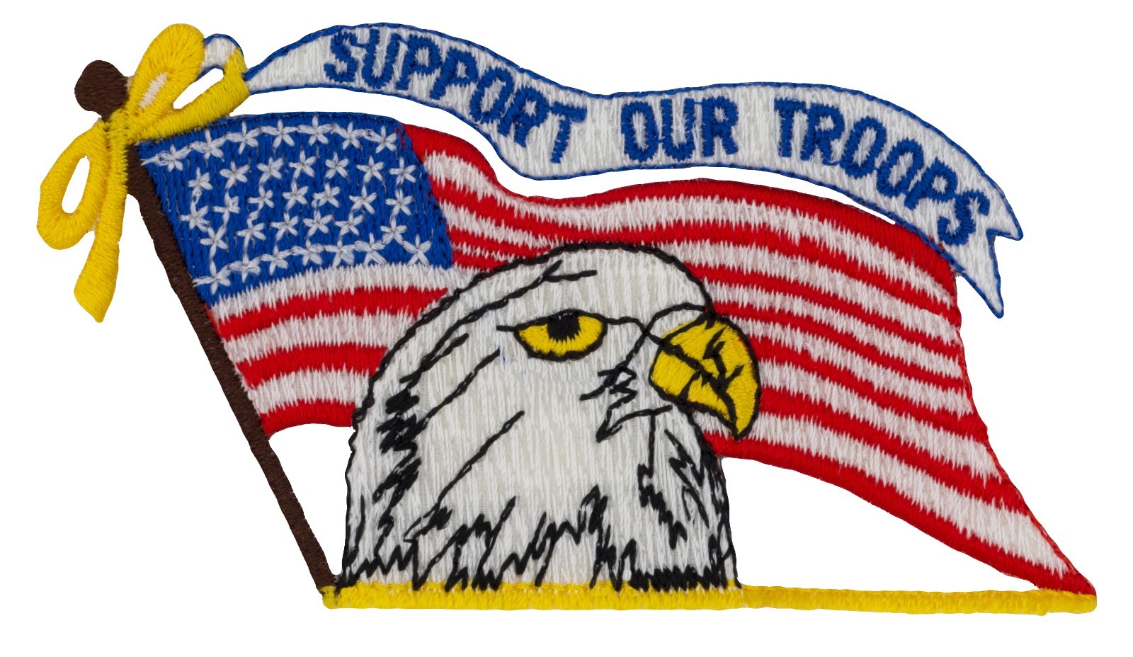 Support Our Troops Patch (455) 3 1/2" x 2" Embroidered Patch 20375