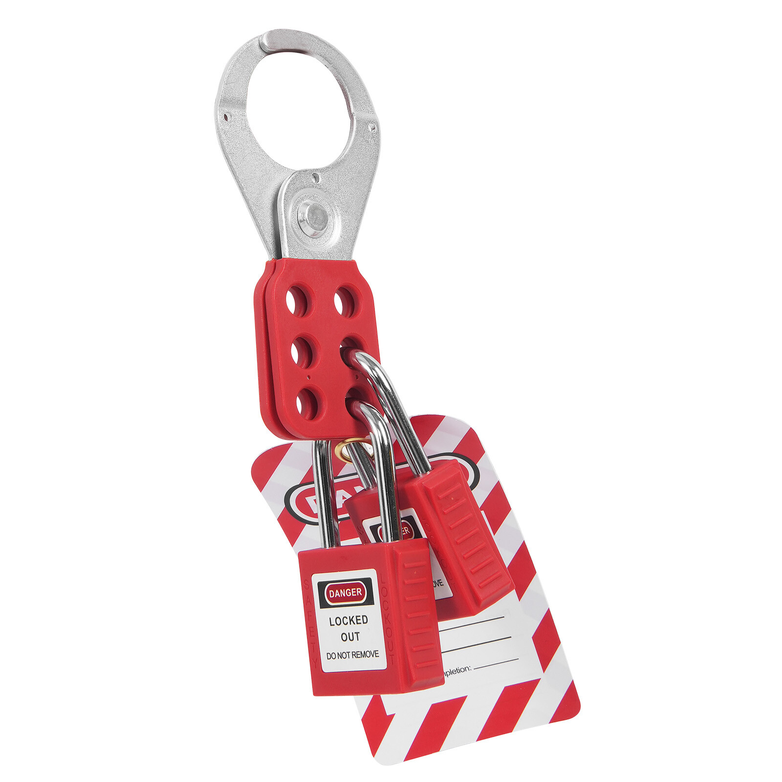 VEVOR 60 PCS Electrical Lockout Tagout Kit Safety Padlocks Hasps Tags Ties Board