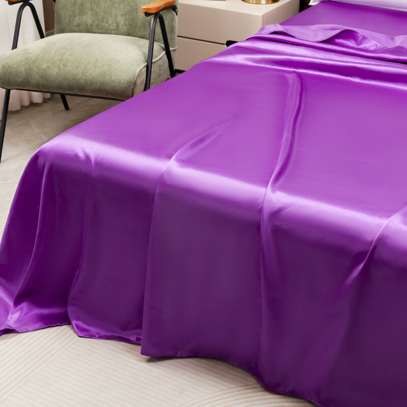 Satin Silk For Bedding Flat Bed Sheet / Pillowcase / Flat Sheet Queen/King Bed