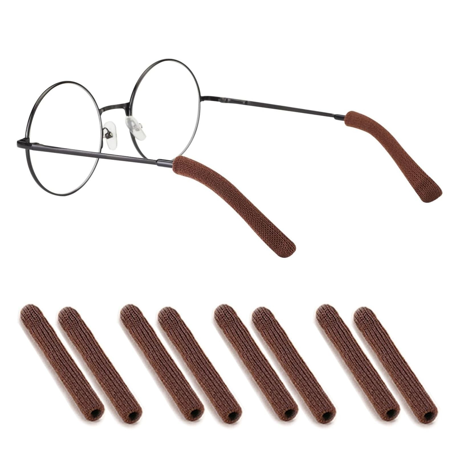 KAJUDA 4 Pairs Eye Glasses Ear Grippers, Soft Knitting Cotton Glasses Ear Cus...