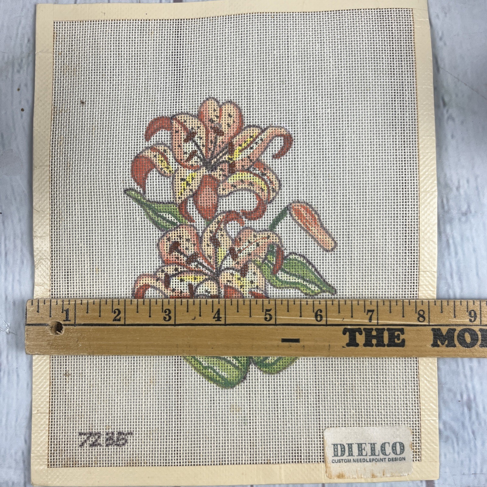 Two Lilys Dielco Custom Needlepoint Design Pattern